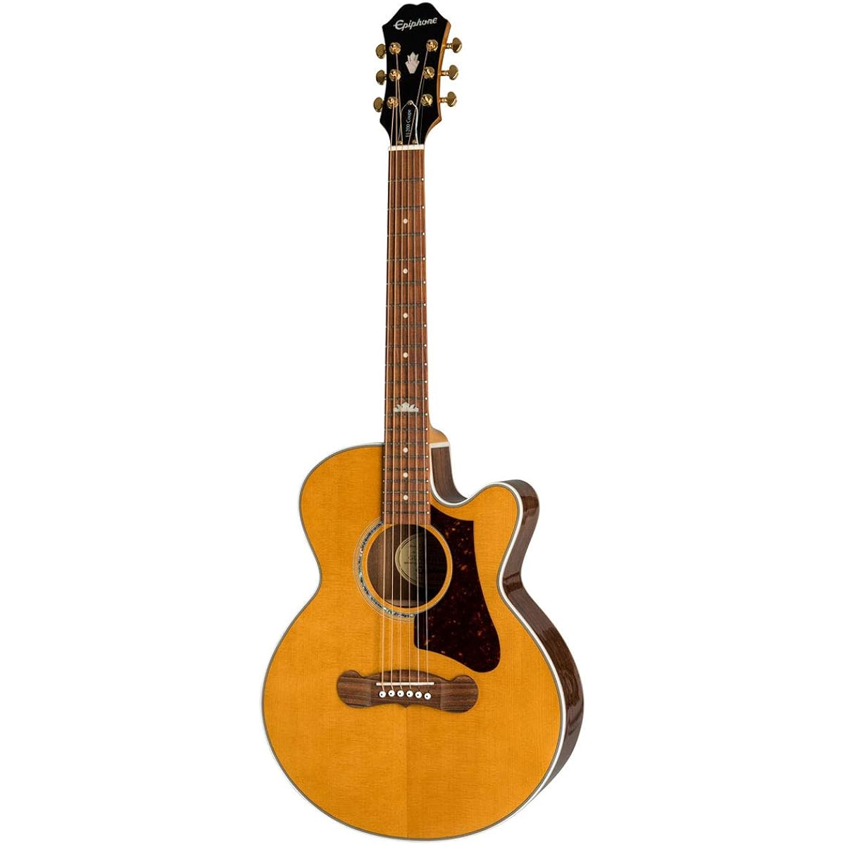 Epiphone J-200 EC Studio Parlor Vintage Natural Electric Acoustic Guitar