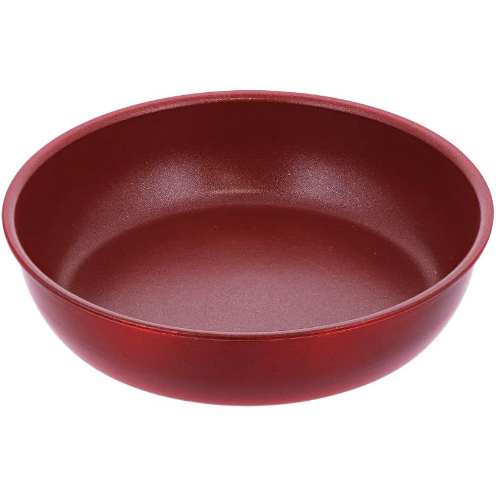 Bestco Frying Pan Glass Lid Handle 5 Piece Set Red IH Compatible NM-142 Delicious Sine Volt