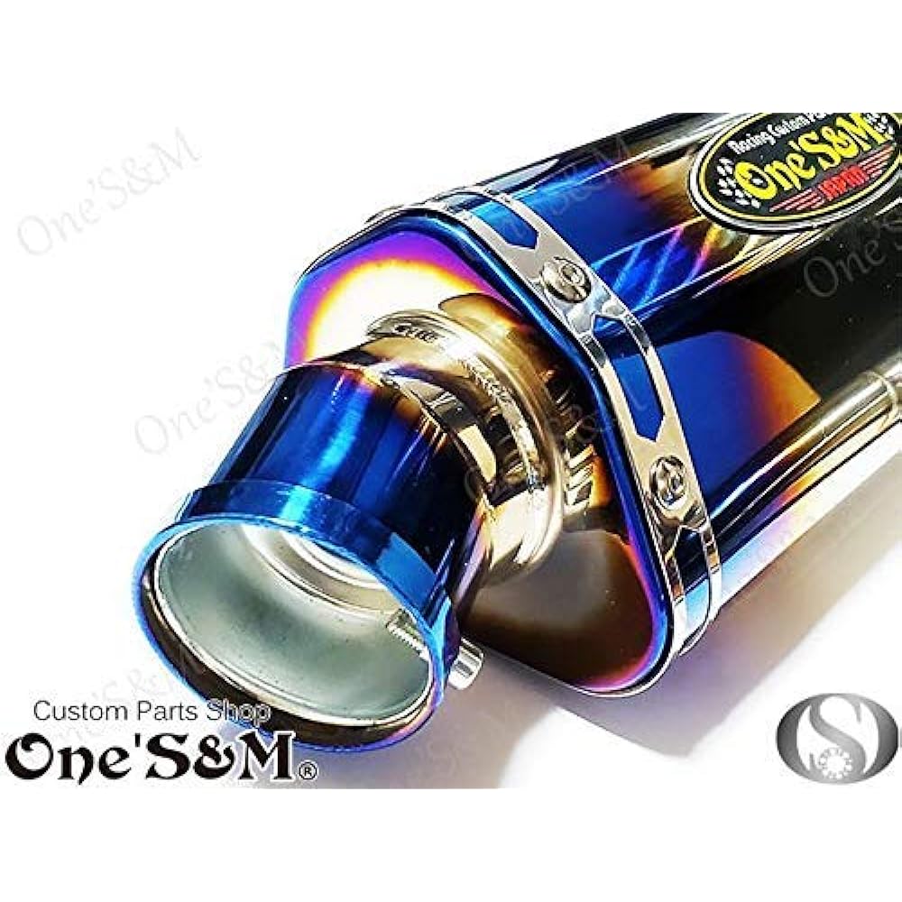 W2-54TLB Outlet For genuine exhaust pipe only 50.8mm 50.8φ Muffler with intermediate pipe Slip-on Titanium grilled color exhaust pipe x Titanium grilled color long delta Ver Muffler Silencer For CB400SF NC42 only