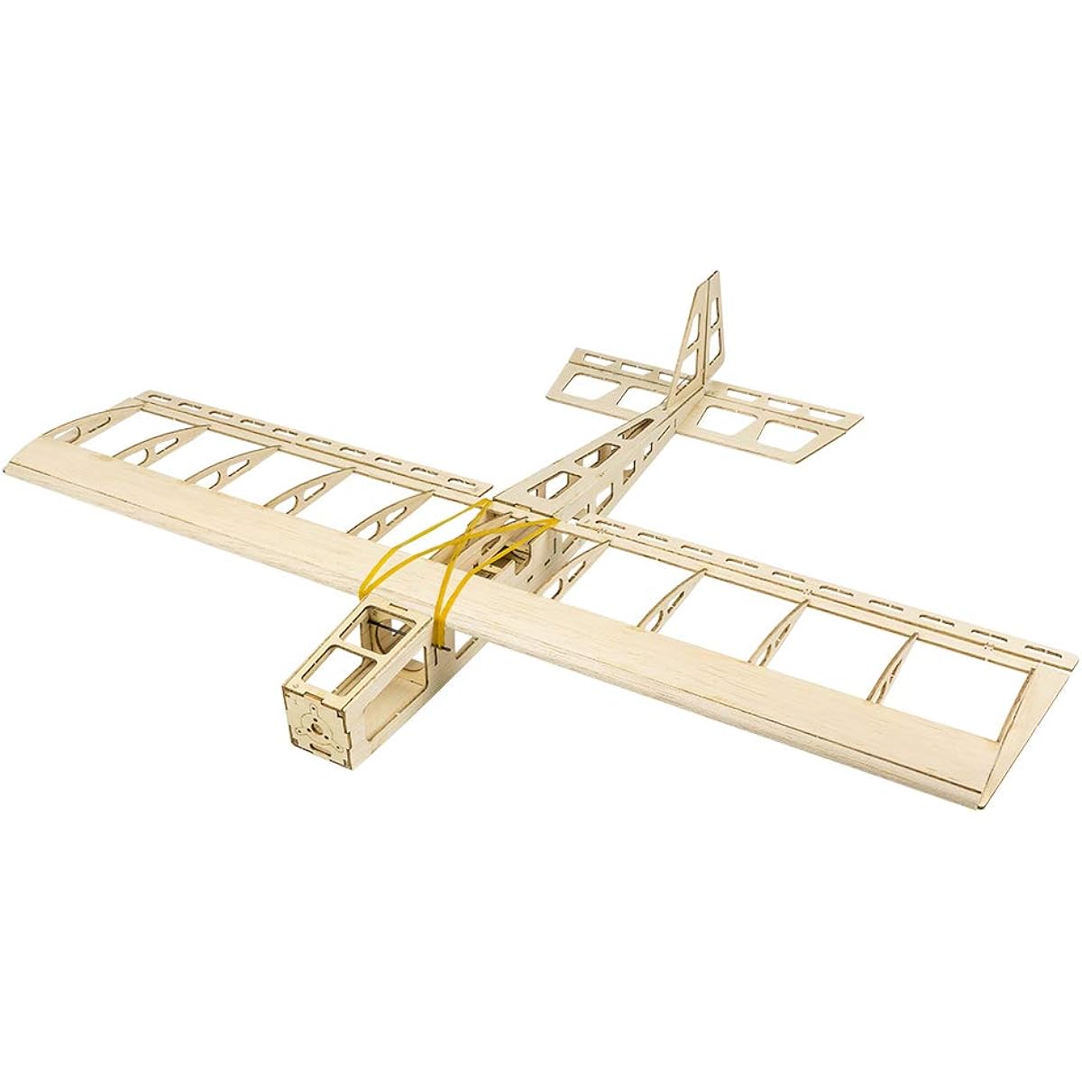Dancing Wings Hobby Balsa Wood Aircraft 580mm Mini Stick Powered Training Sport Airplane Assembly Required for Adults (R0301B)