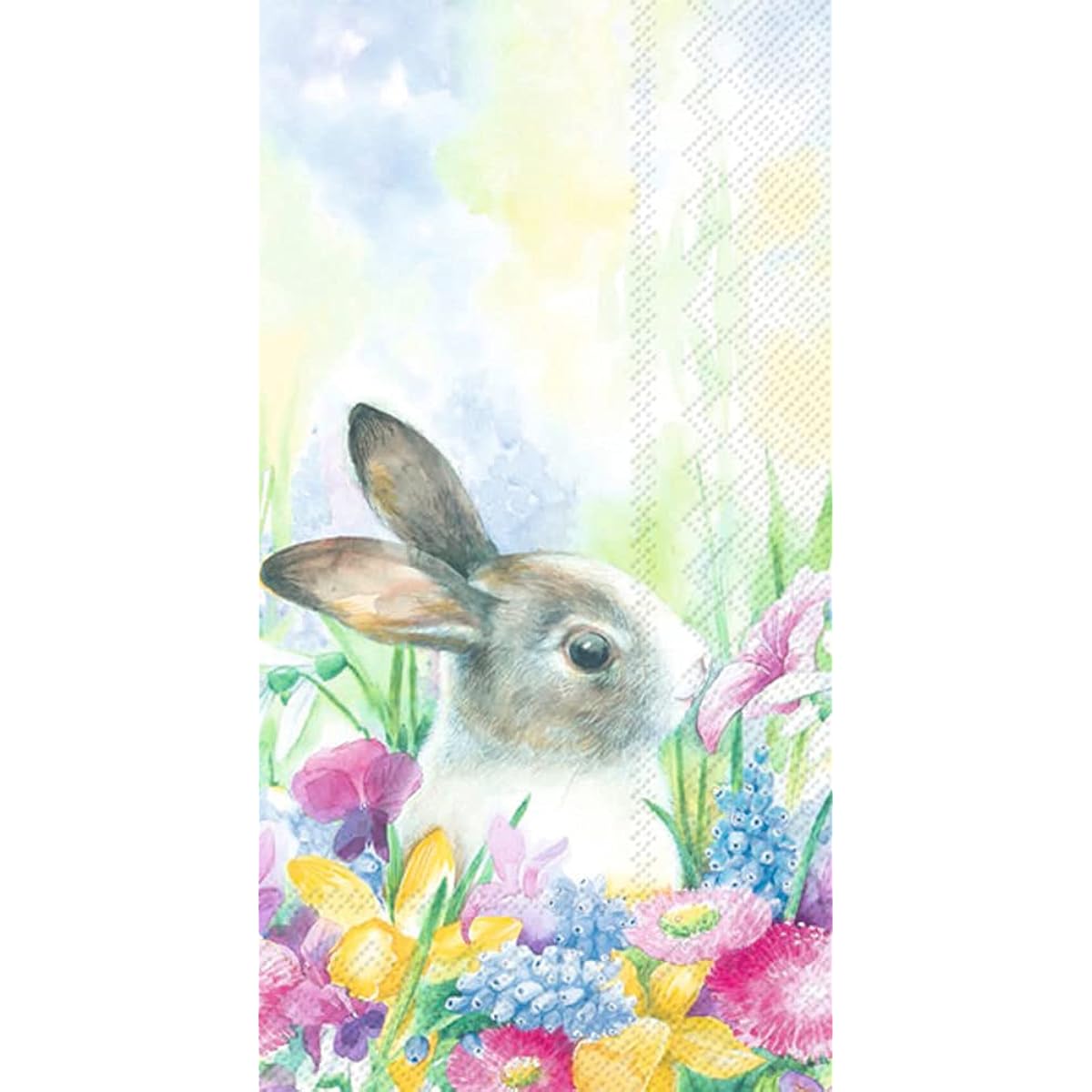 Boston International IHR 3-ply Paper Napkins, 16-pack, Guest Size, Ruby in the Meadow
