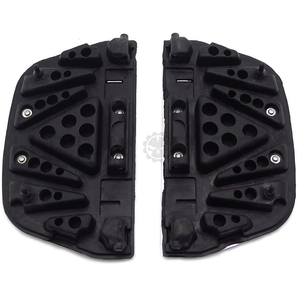 HTTMT- Chrome Gear Skull Passenger Footboard Floorboard Compatible with 87-15 Touring/86-15 Softail [P/N: MT216-069-CD-NEW]