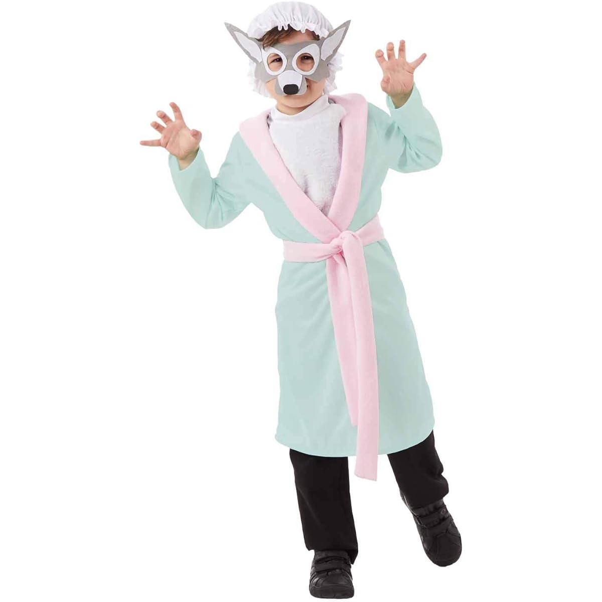 Kids Little Red Riding Hood Costume Grandma Wolf Fairy Tale Character