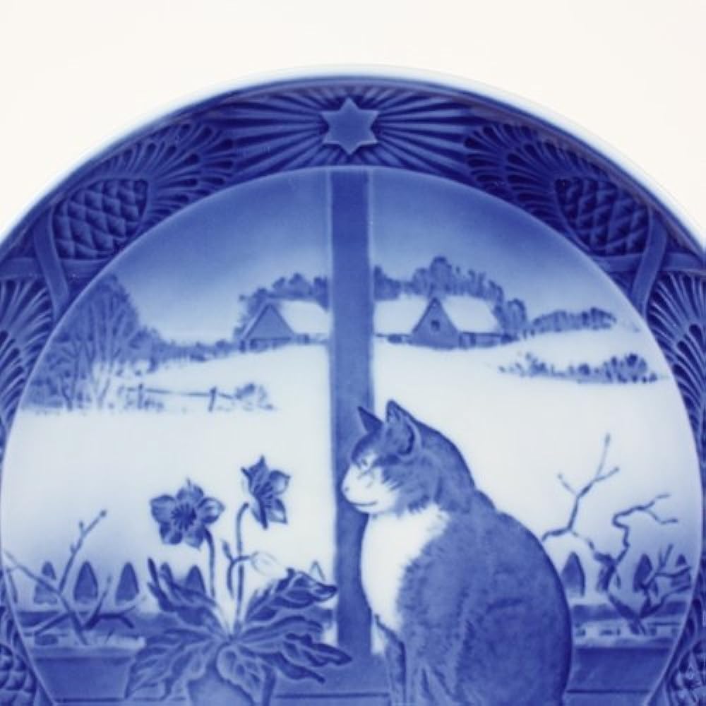 "Parallel Import Product" Years Plate 1970 Christmas Rose and Cat [Parallel Import Product]