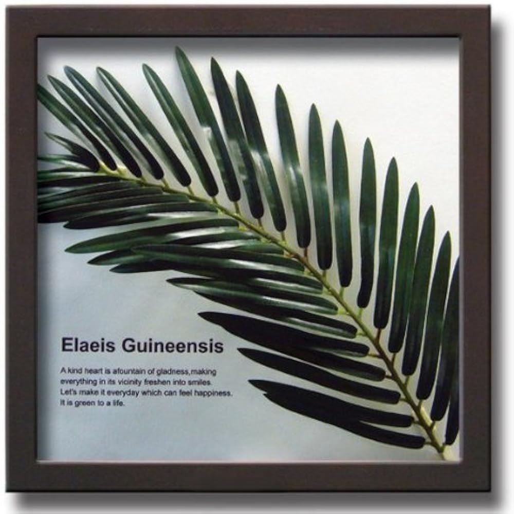 Leaf Panel Made in Japan Handmade Guinea Oil Palm Ayu Straw Decoration Instructions Included Painting Interior Wall Hanging Framed Leaf Panel Art Panel Living Room Entrance Present Modern Art Frame Stylish