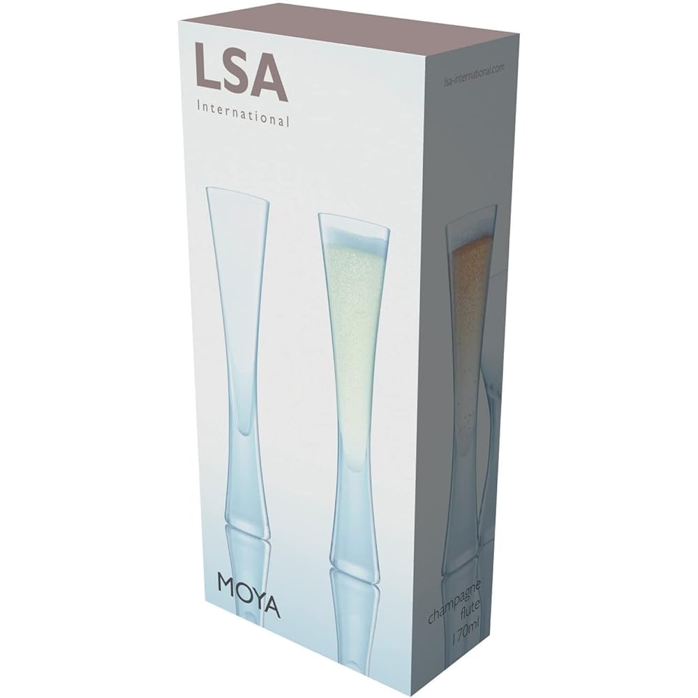 LSA Champagne Glass Clear 110ml MOYA G474-04-985 Set of 2