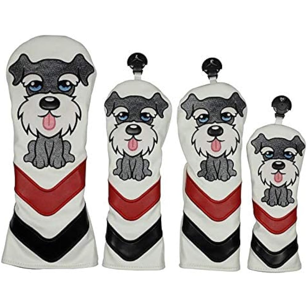 Golf head cover for driver 1 piece/wood FW 2 pieces/utility UT 1 piece waterproof specification with conversion tag 4 piece set Akita dog koala cat husky dog