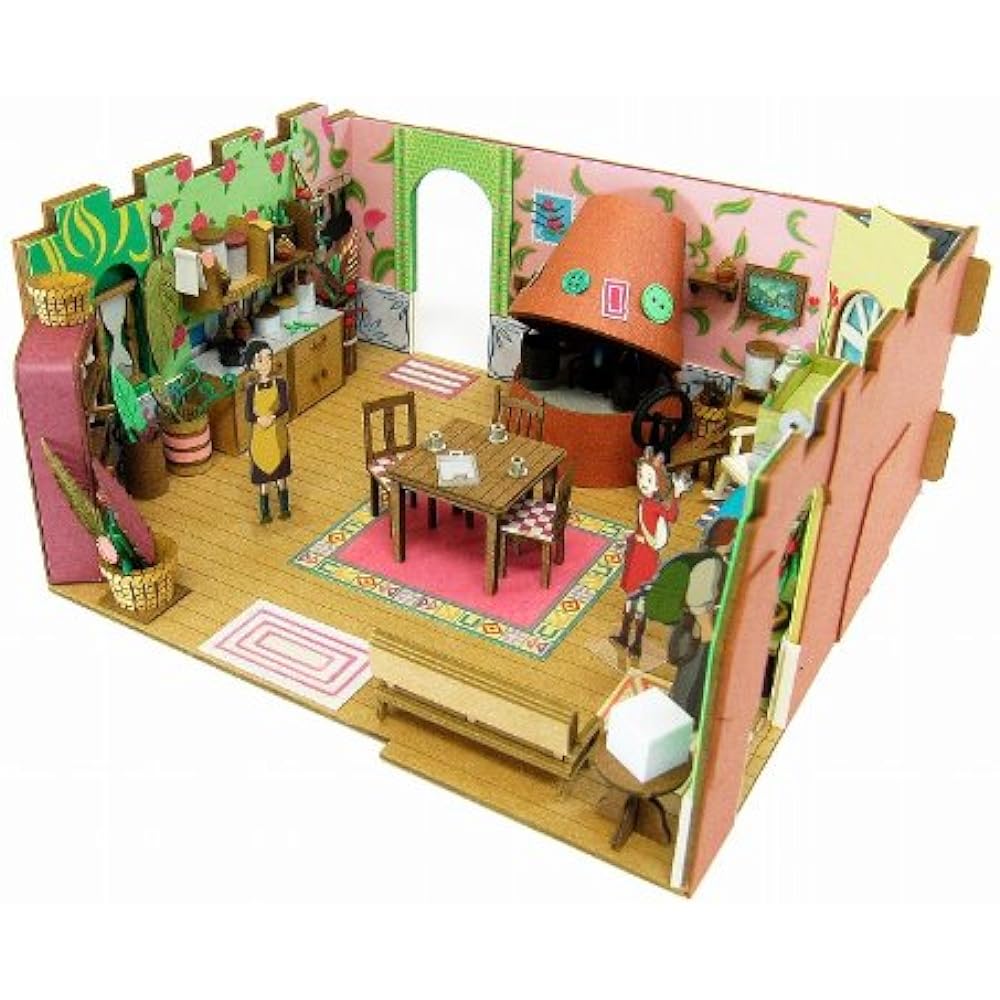 Sankei Miniatuart Kit Studio Ghibli Series Borrower Arrietty Arrietty's House 1/48 Scale Paper Craft MK07-13