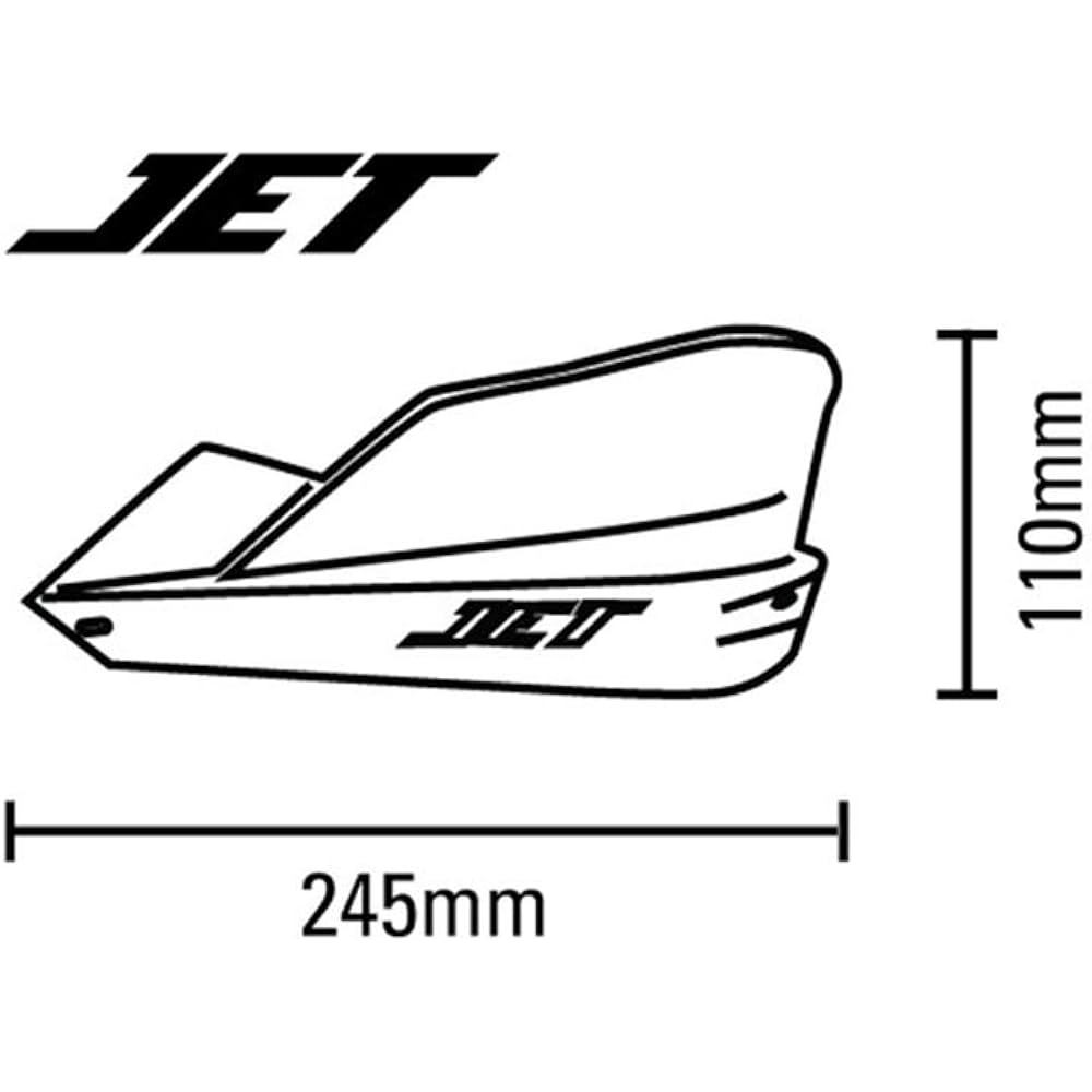 SW-MOTECH: Jet hand guard (22mm handlebar only) Black mount kit included | jet-001-00-bk JET-001-00-BK