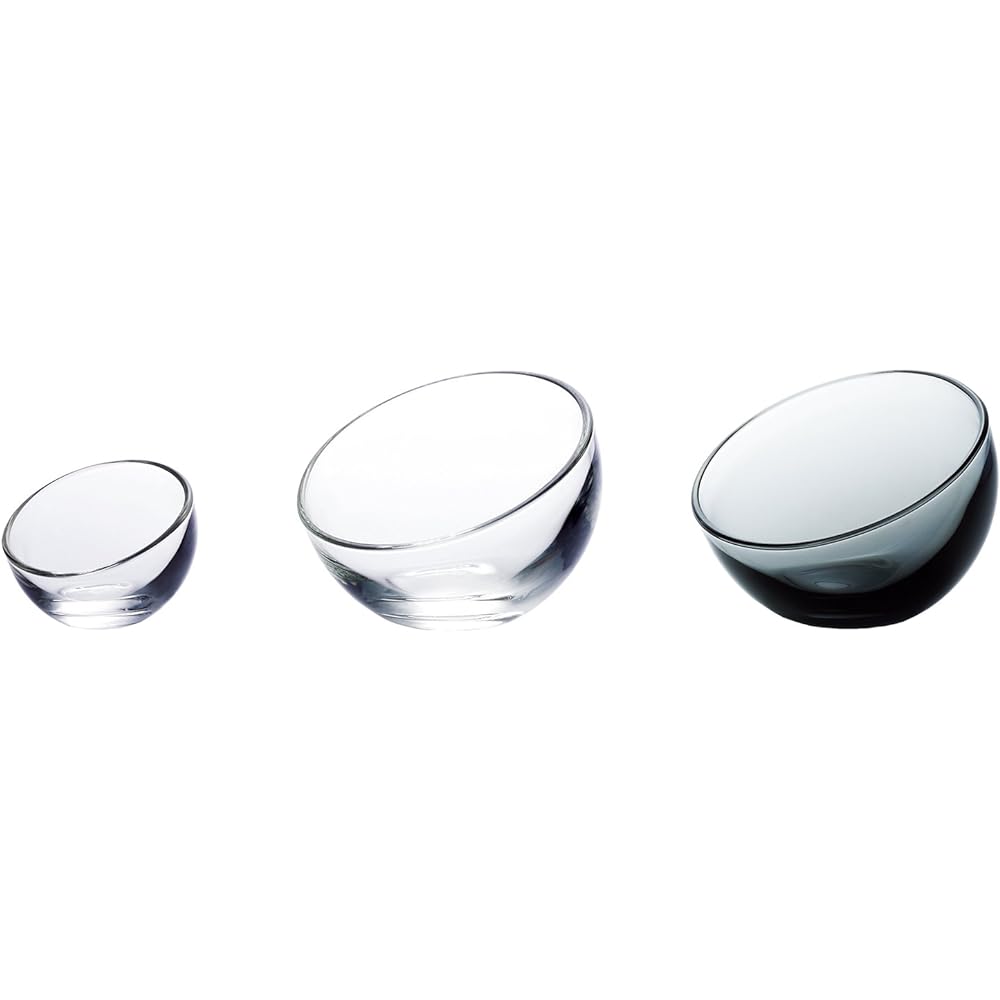 ADERIA La Rochelle Glass Bowl Smoked 6 Piece Salad Tableware Bowl Soup Plate Stylish Glass Dessert Sweets Cereal Deep Plate Small Bowl Medium Bowl Living Alone Cooking Pasta Living for Two Somen Noodles Transparent Kitchen Present Gift Wedding Celebratio