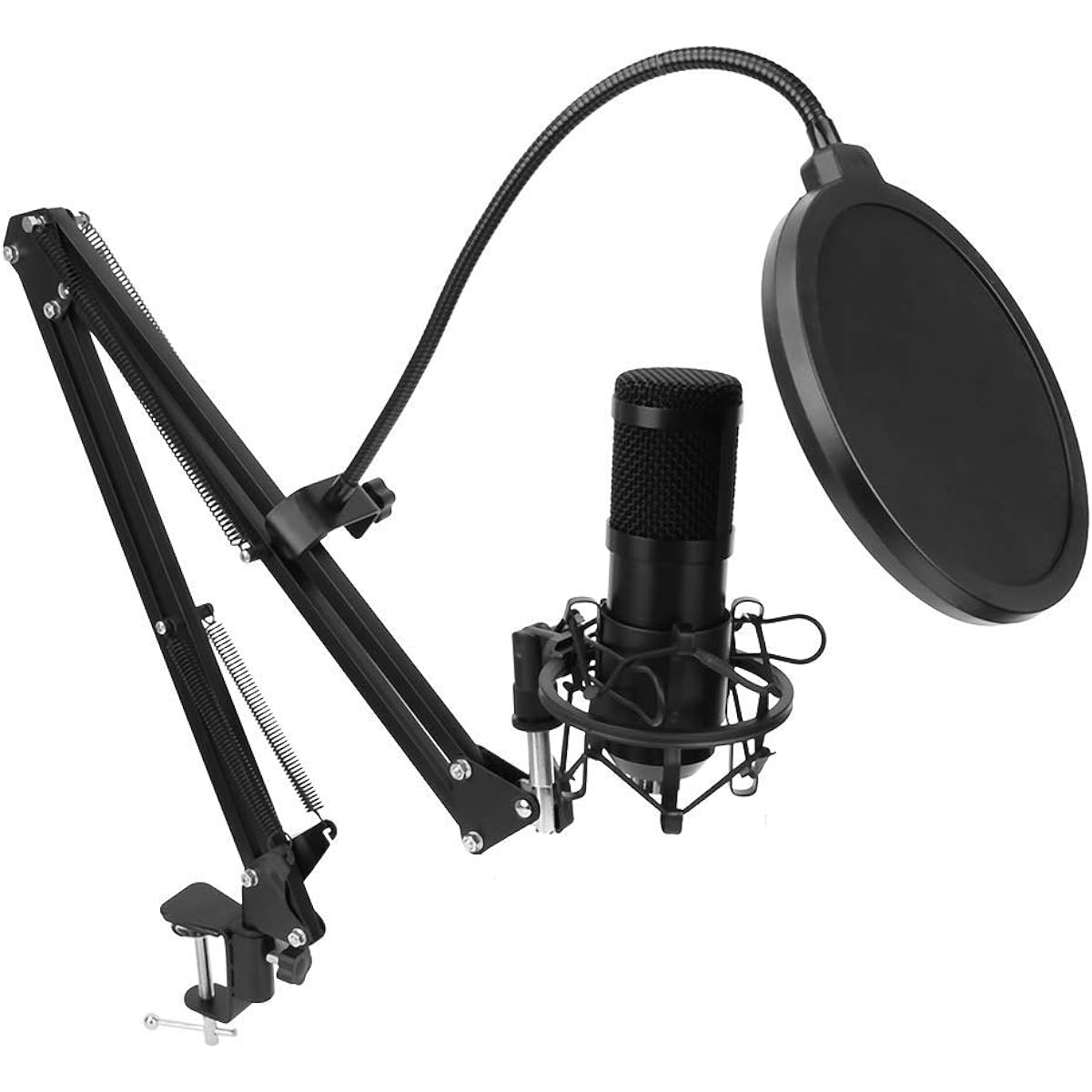 Professional Recording Usb Condenser Microphone Kit Set Metal Adjustable Holder Vocal Mic