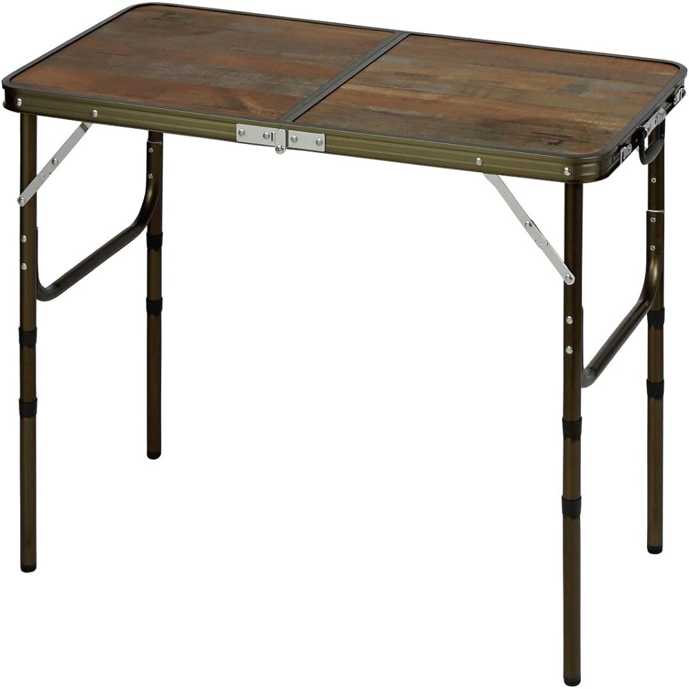 CAPTAIN STAG Outdoor Table Folding Table [90 x 45 cm (for 2 to 4 people)] [120 x 60 (for 4 to 6 people)] Adjustable in 4 height levels Aluminum Bistro UC-571/UC- 572
