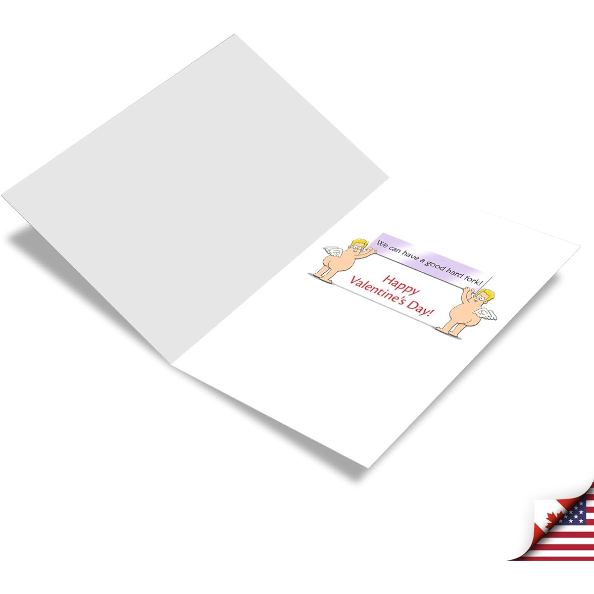 NobleWorks Hysterical Valentine's Day Paper Cards with 5" x 7" Envelopes (1 Card) Spooning Poem C10403VDG