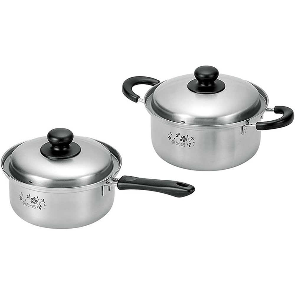 Tsubame no Takumi Sakuragin One-handed pot 18cm & Two-handed pot 20cm (with ladle and tongs) ETS-1000