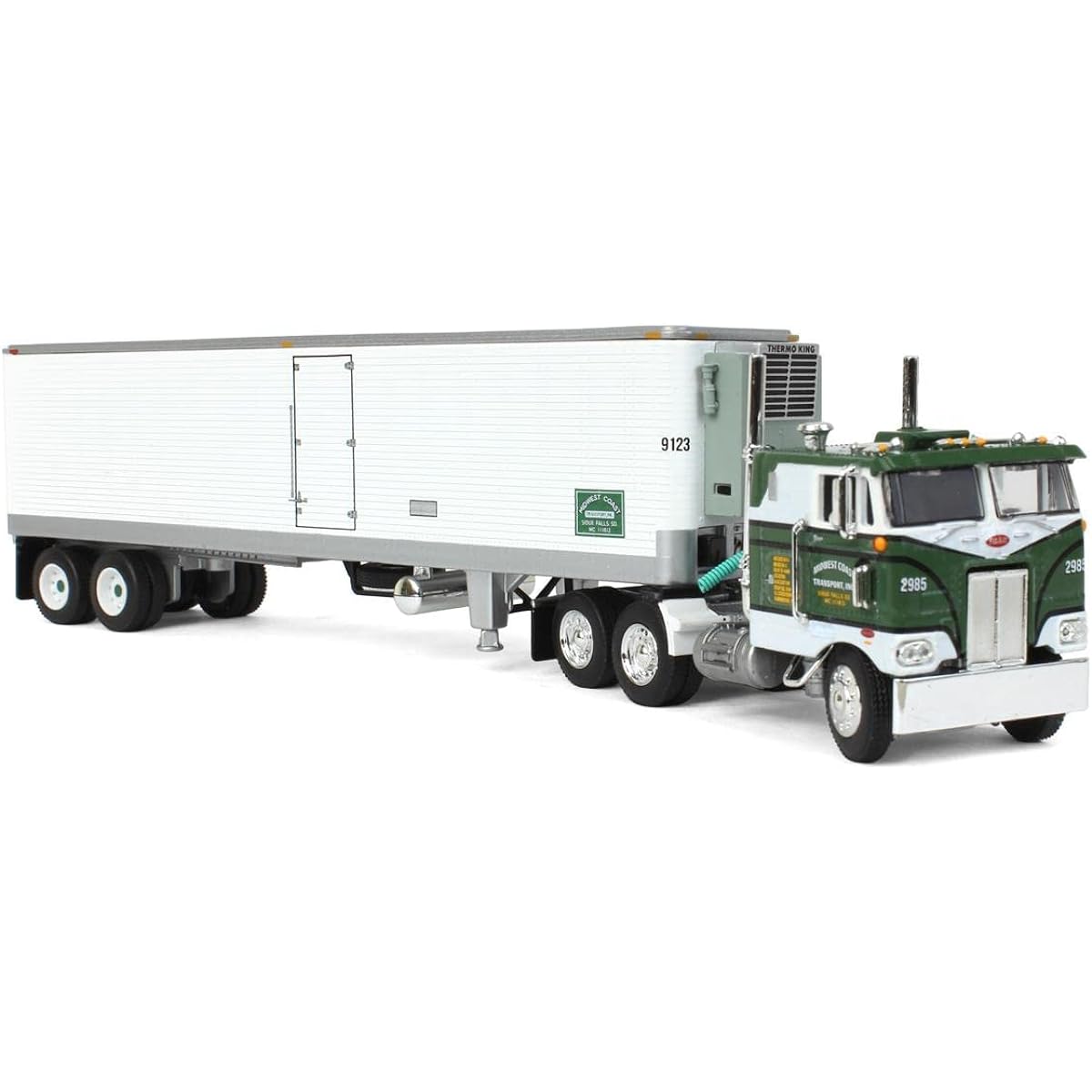 DCP 1/64 Peterbilt 352 COE 86" Sleeper 40' Vintage Reefer Trailer Fallen Flag #47 Midwest Coast Transport 60-1429