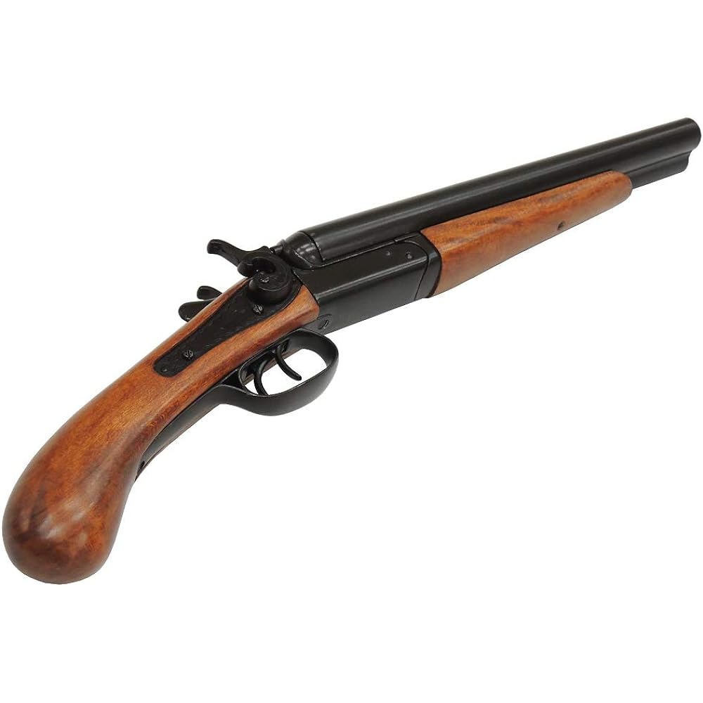 Imitation gun (ornament) Denix 1114 double barrel pistol 52.5cm USA 1881