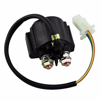 Starter Relay Cell Relay Motor 2 Wire Plug Connection Starter Relay Solenoid for Yamaha XV750 Virago SR185 YFM350 Honda ATV 300 Fourtrax