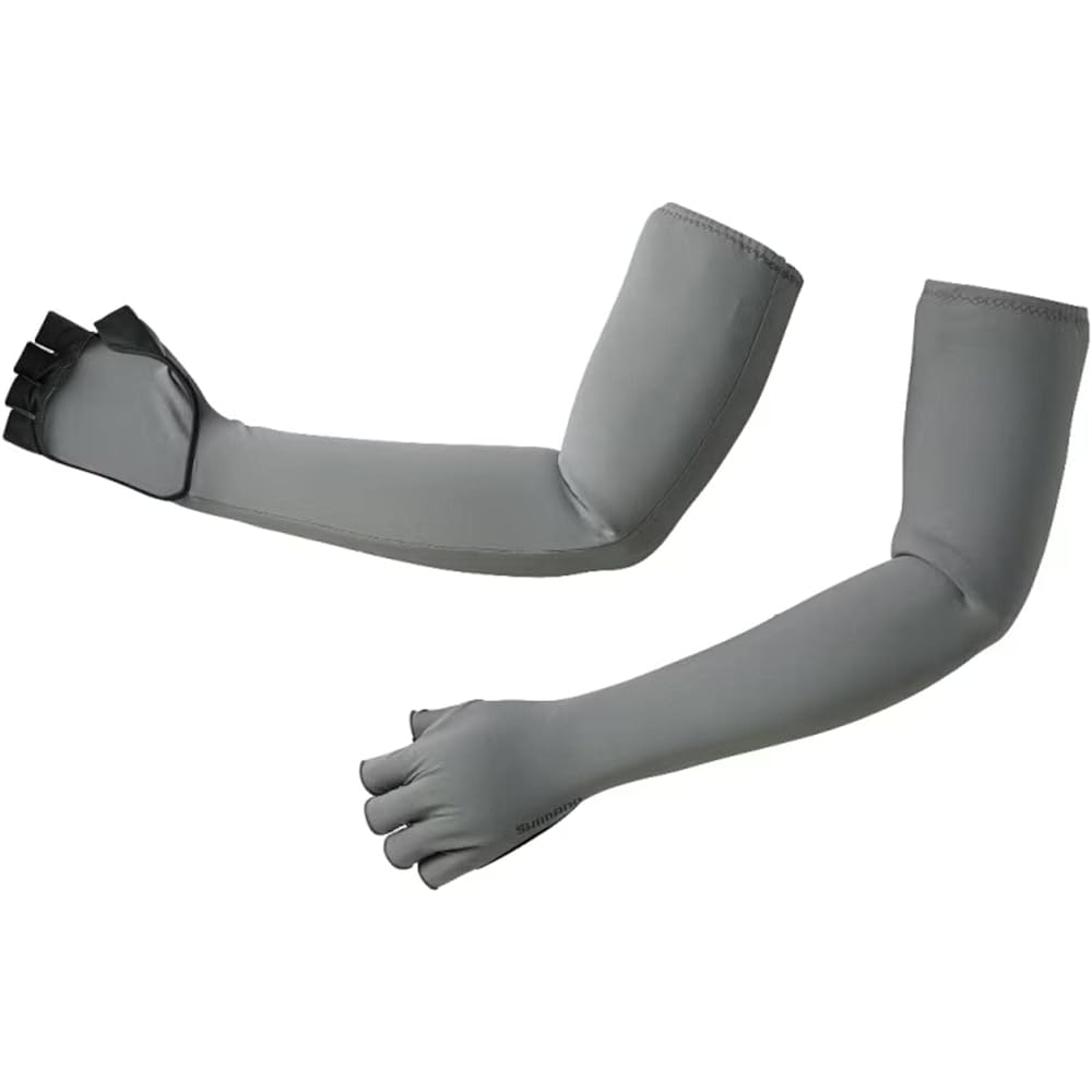 [Shimano] Sun Protection Long Gloves 5 Cut Black S