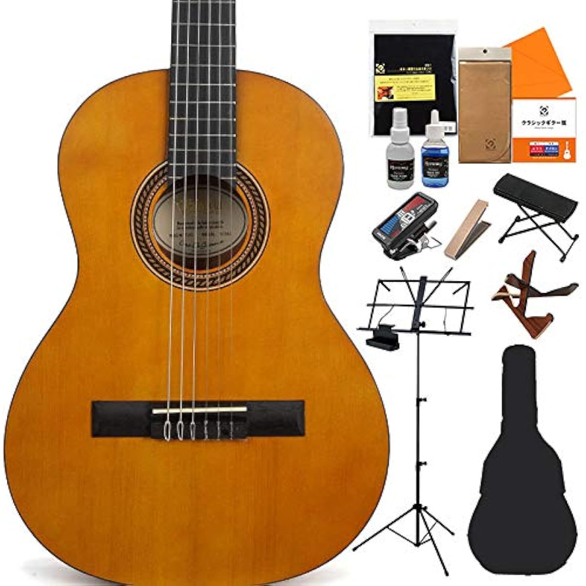 Valencia VC203 Classical Guitar Beginner 14-piece Set 3/4 Size 580mm Scale Valencia
