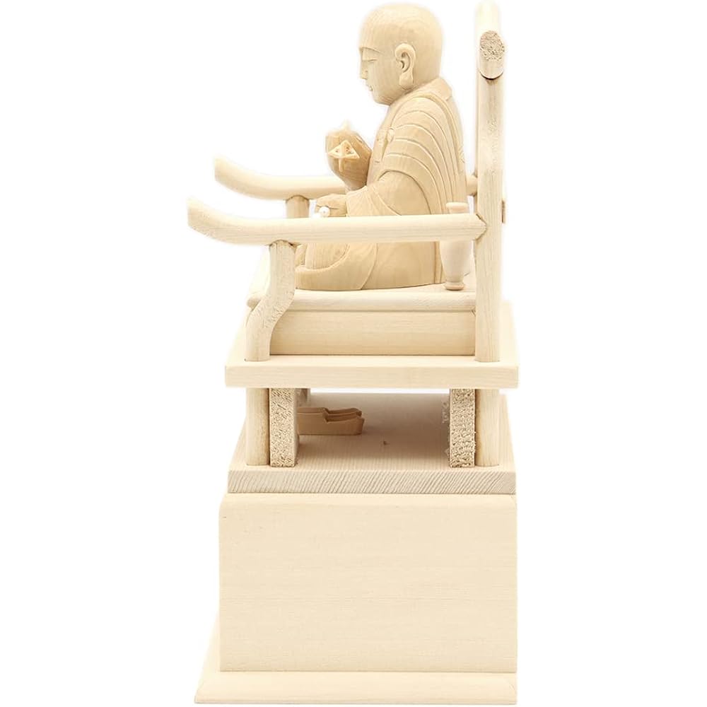 Kurita's special Buddha statue [High Priest] Kobo Daishi seated statue 2.0 dimensions (total height 17cm, total width 11.5cm, depth 8.5cm) recording stand High quality wood carving made of cypress wood 15292