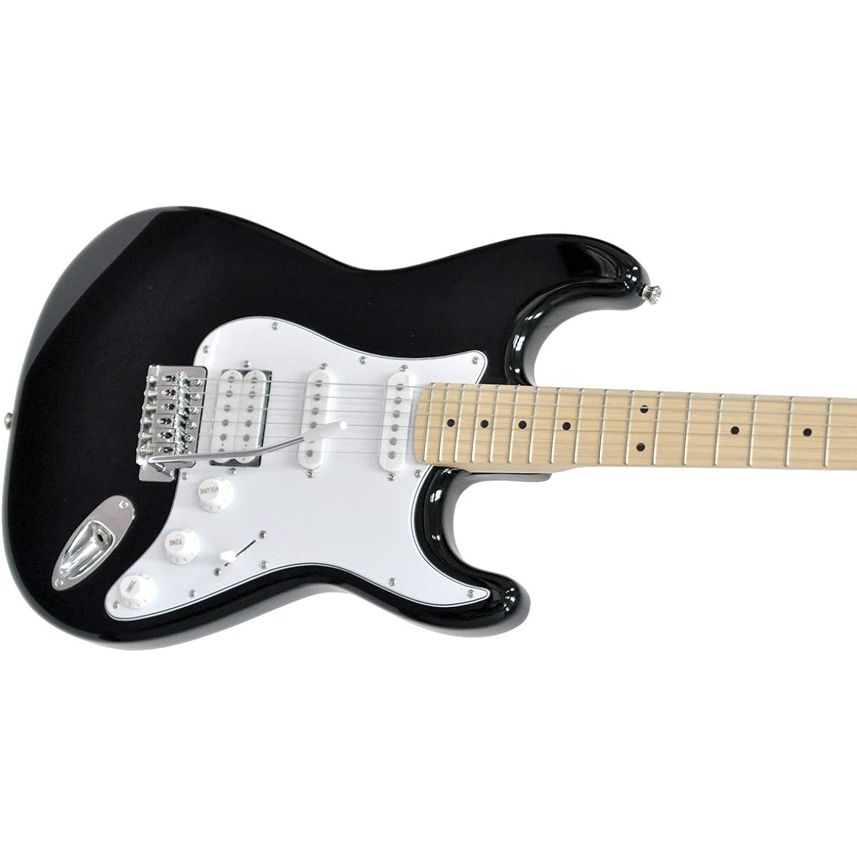 PLAYTECH Electric Guitar ST250SSH Maple Black