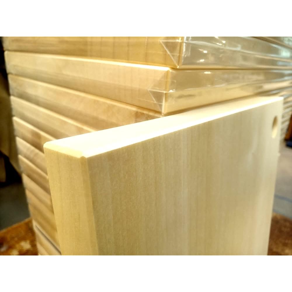 Katajiya Wooden Cutting Board Ginkgo Natural Wood Solid Wood Large Size [450 x 270 Thickness 30] ~ Re-sharpening Service Available ~