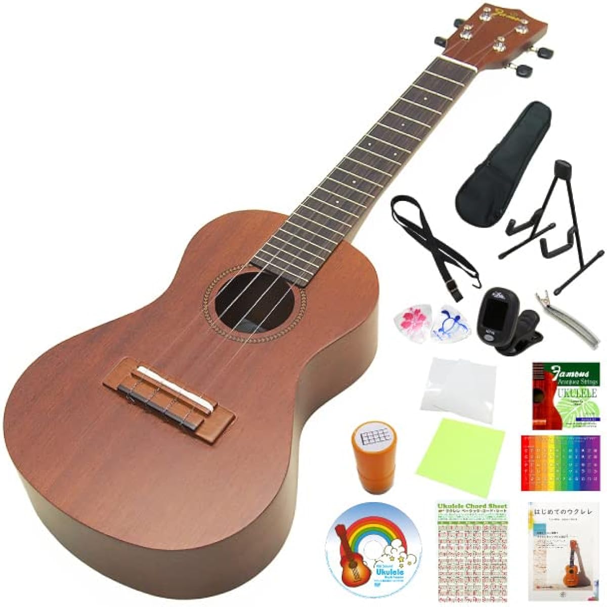Famous Concert Ukulele FC-3 High-grade 15-piece set Mahogany body [Reliable Japanese-made] [High-end model of FC-1G] [Suitable for solo play] (u)