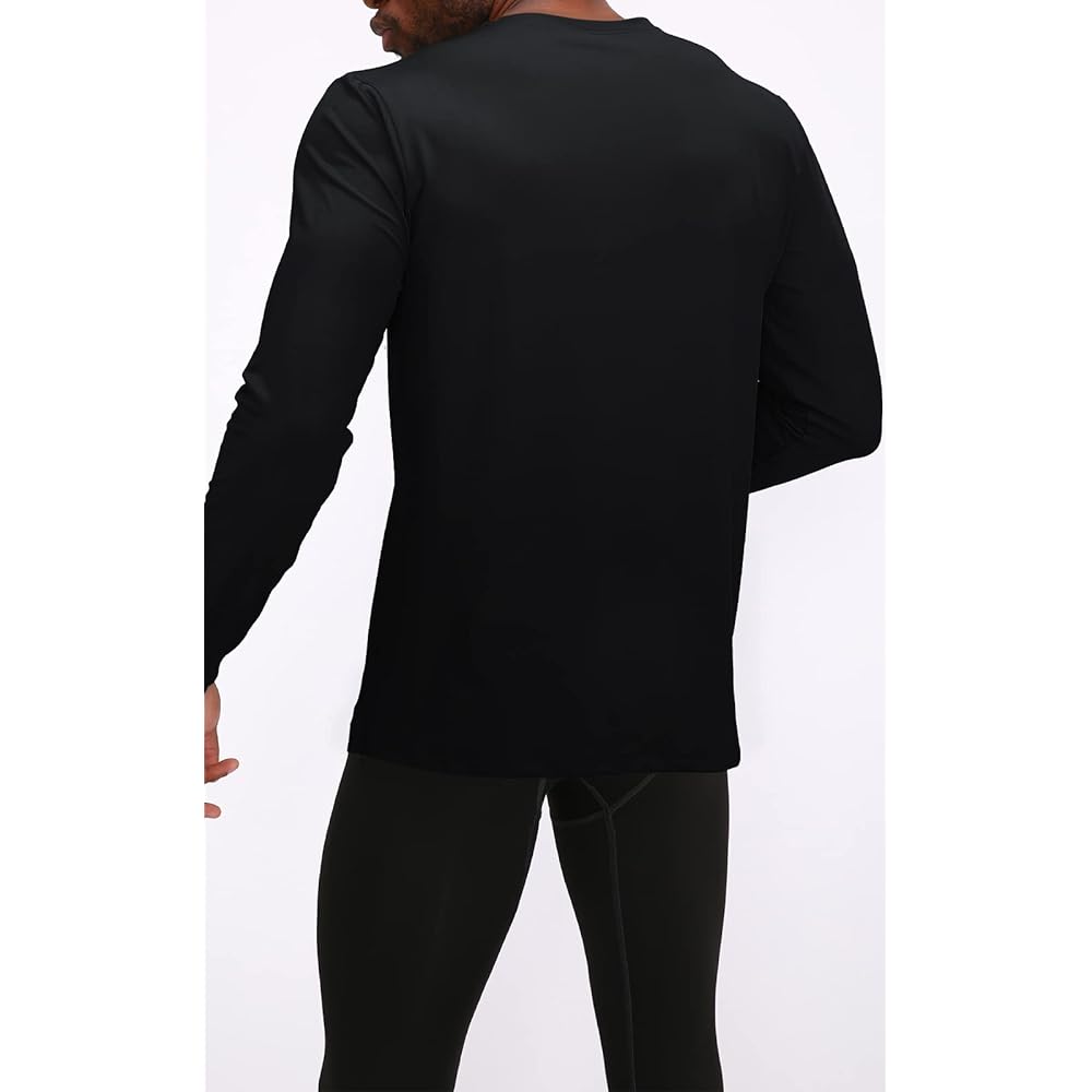 [IWAMA HOSEI] Iwama Sewing Long Sleeve T-Shirt Men's T-Shirt Long Sleeve Quick Dry Black White White Black Sports Plain Sportswear S M L LL XL Men's Round Neck
