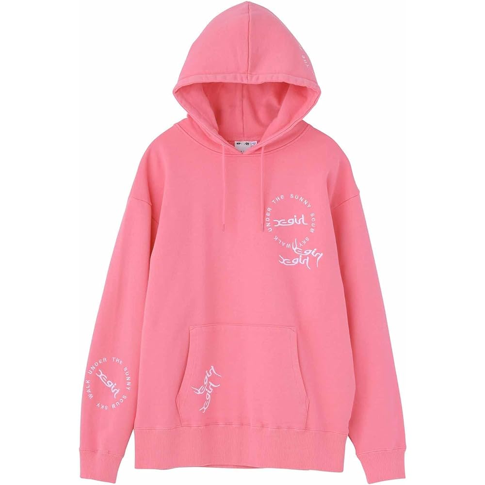 [X Girl] Casual Tops RANDOM EMBROIDERY SWEAT HOODIE Women's