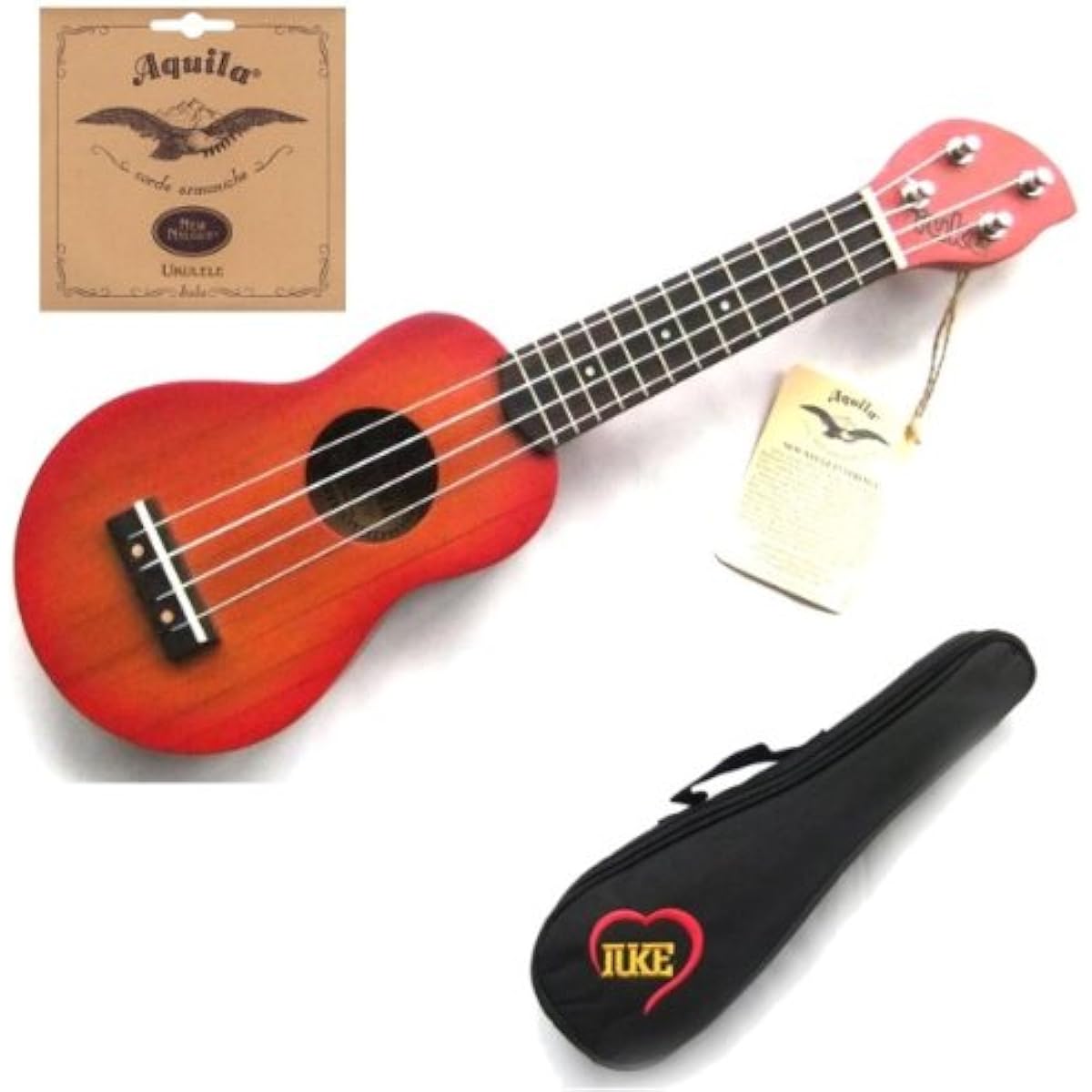 [Includes Aquila exclusive strings] iUke IUKE-M01-S/RS 40cm long ultra-mini size piccolo ukulele