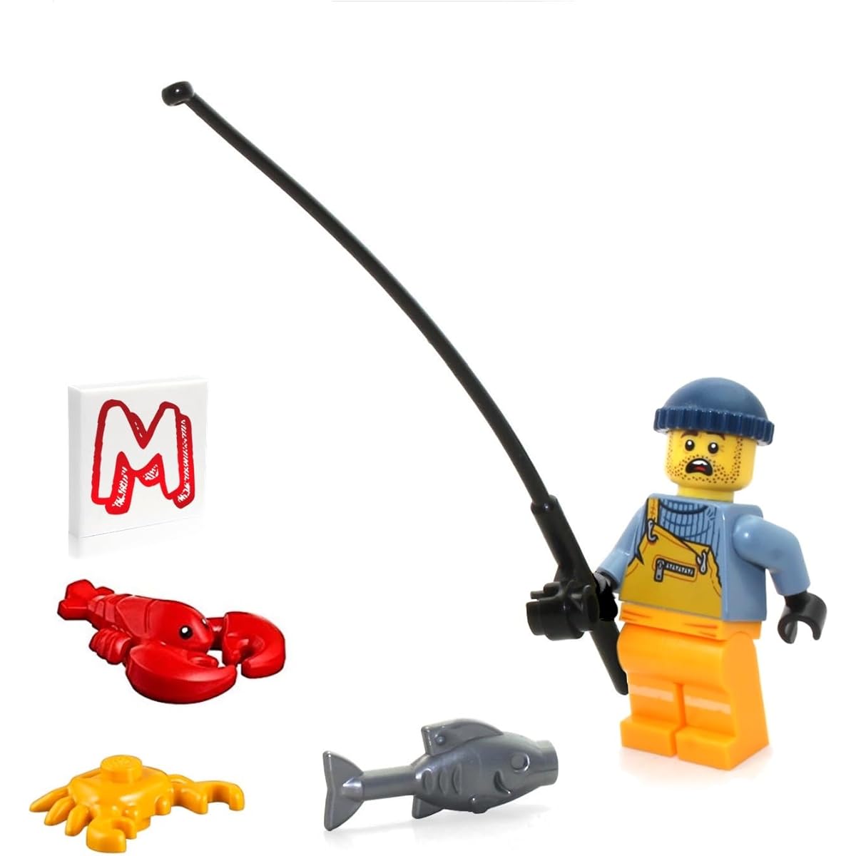 LEGO Ideas Minifigure - Fisherman (w/Fishing Poll, Fish & Seagull) 21310