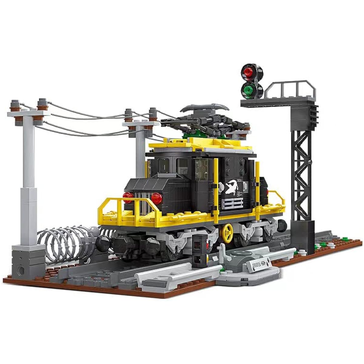 BDYDT Train Crocodile Locomotive Building Block Set (669 Pieces) Train Building Block Set Restores the Iconic Crocodile Locomotive; Great Gift Idea for Train Enthusiasts
