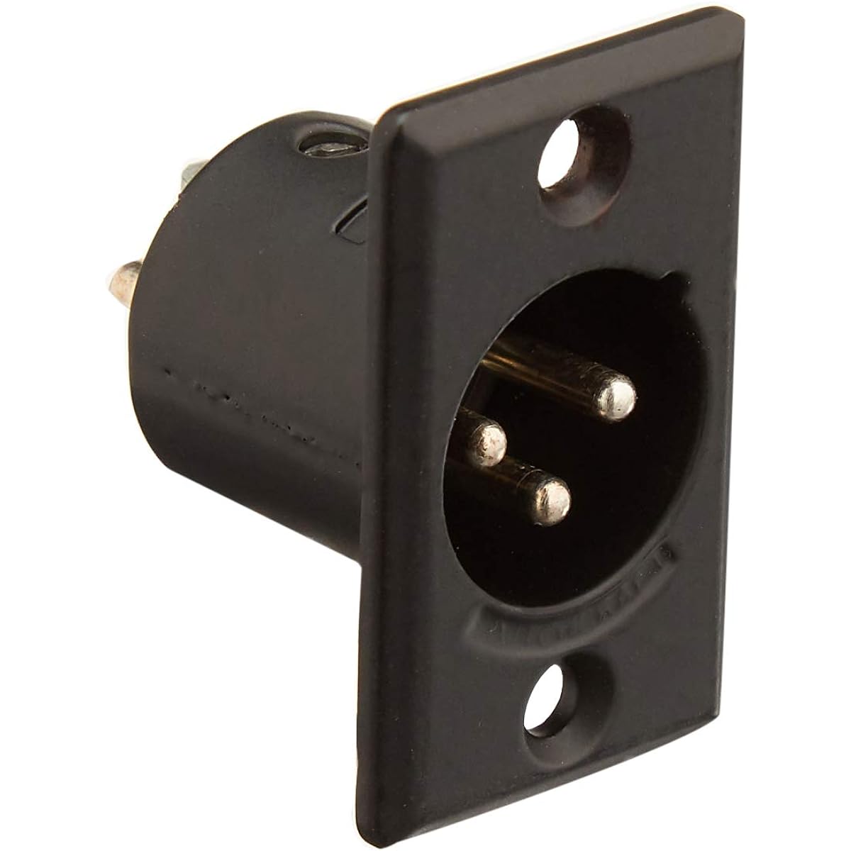 Switchcraft D3MB Front Loading PNT Mount with 3-Pin M XLR BLK