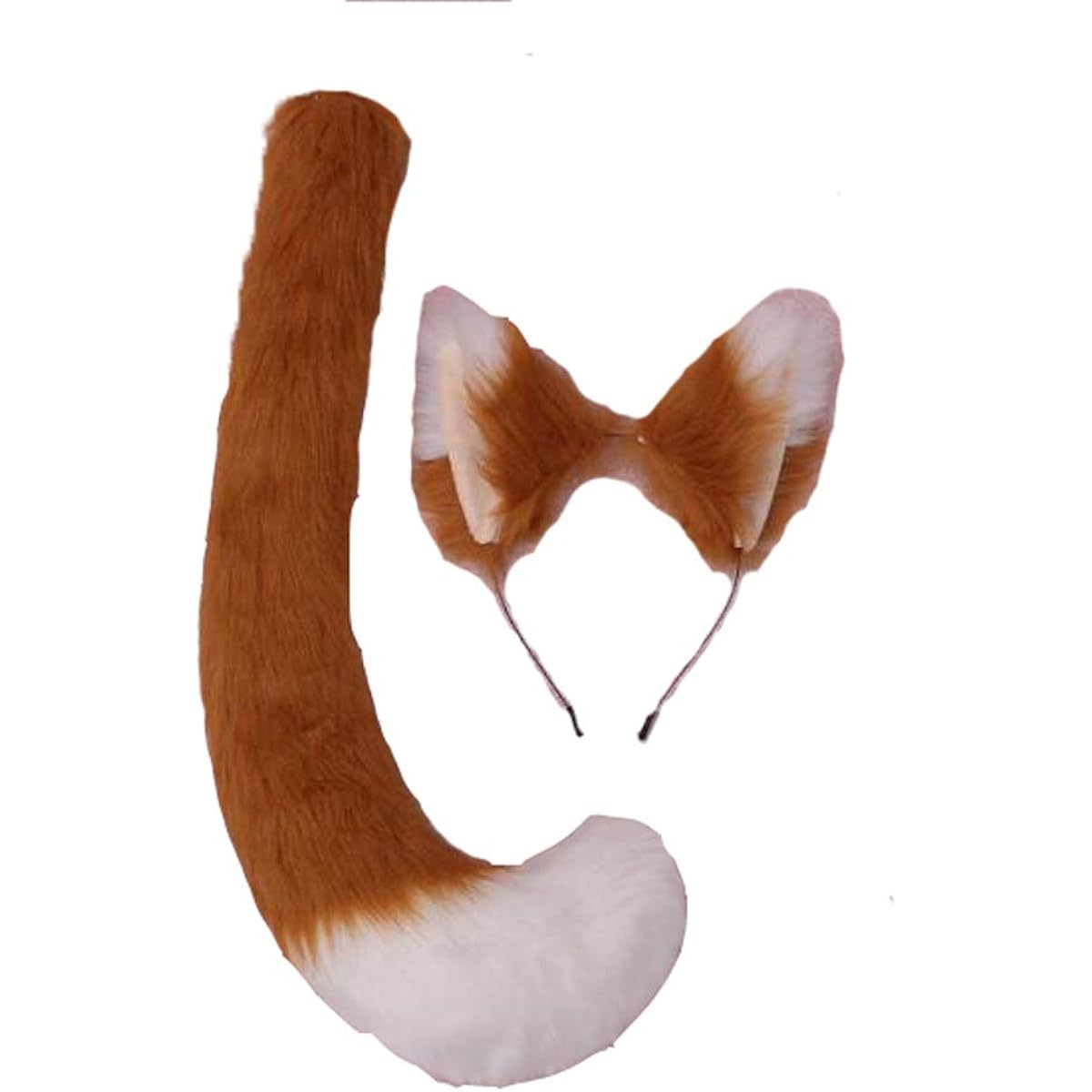 Anime Party Lolita Cosplay Costume Black Fox Cat Tail 19.7 Inch Fox Tail Costume Gift for Kids