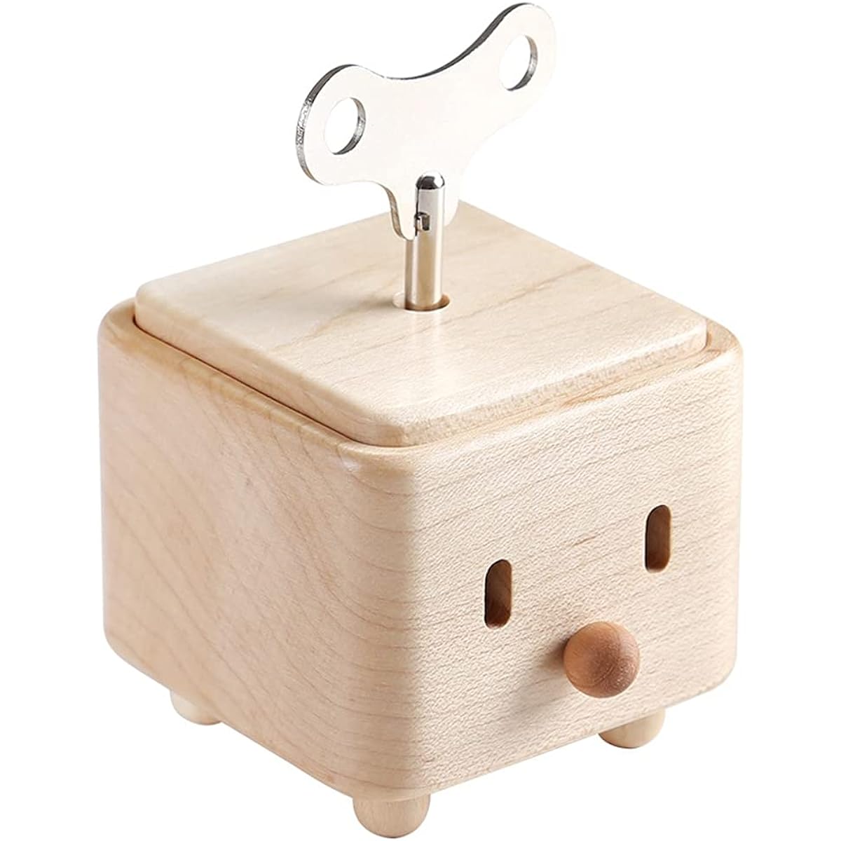 SOFTALK Wooden Music Box, 18 Tones, Wind-Up Music Box, Christmas, Birthday, Valentine's Day Gift (Square Tune, Spirited Away)