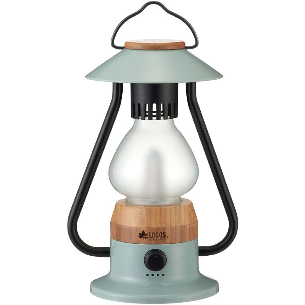 LOGOS Bamboo Flickering Modern Lantern 74175018 Gray (approx.) Width 20 x Depth 15 x Height 33.5cm