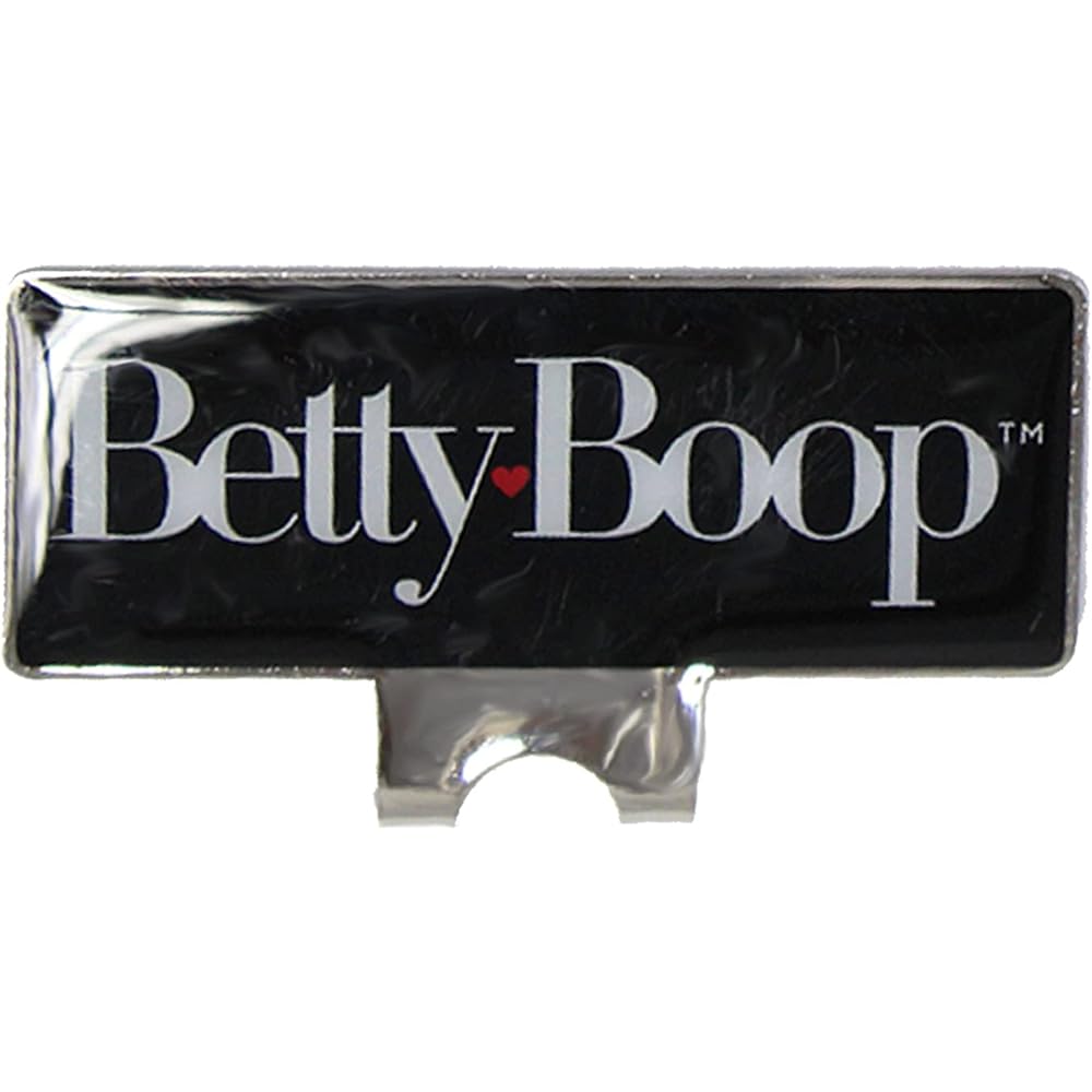 Hokushin Trading Golf Marker Red/Black Betty Boop with Cap Clip Base MK0290