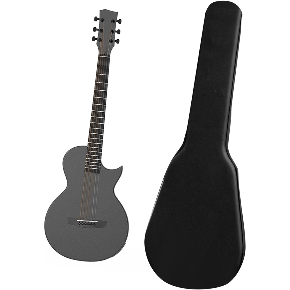 Colaxi Acoustic Guitar, 6 String Acoustic Guitar, 35" Carbon Fiber with Guitar Pack, Acoustic Electric Guitar for Kids and Teens, Travel, Black