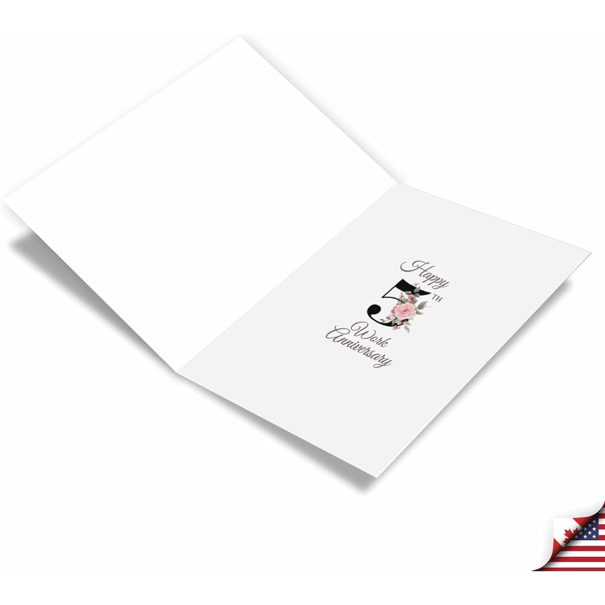 NobleWorks 5th Anniversary Greeting Card with 5 x 7 Inch Envelope (1 Card) Floral Works 5 C10494MAG-WA