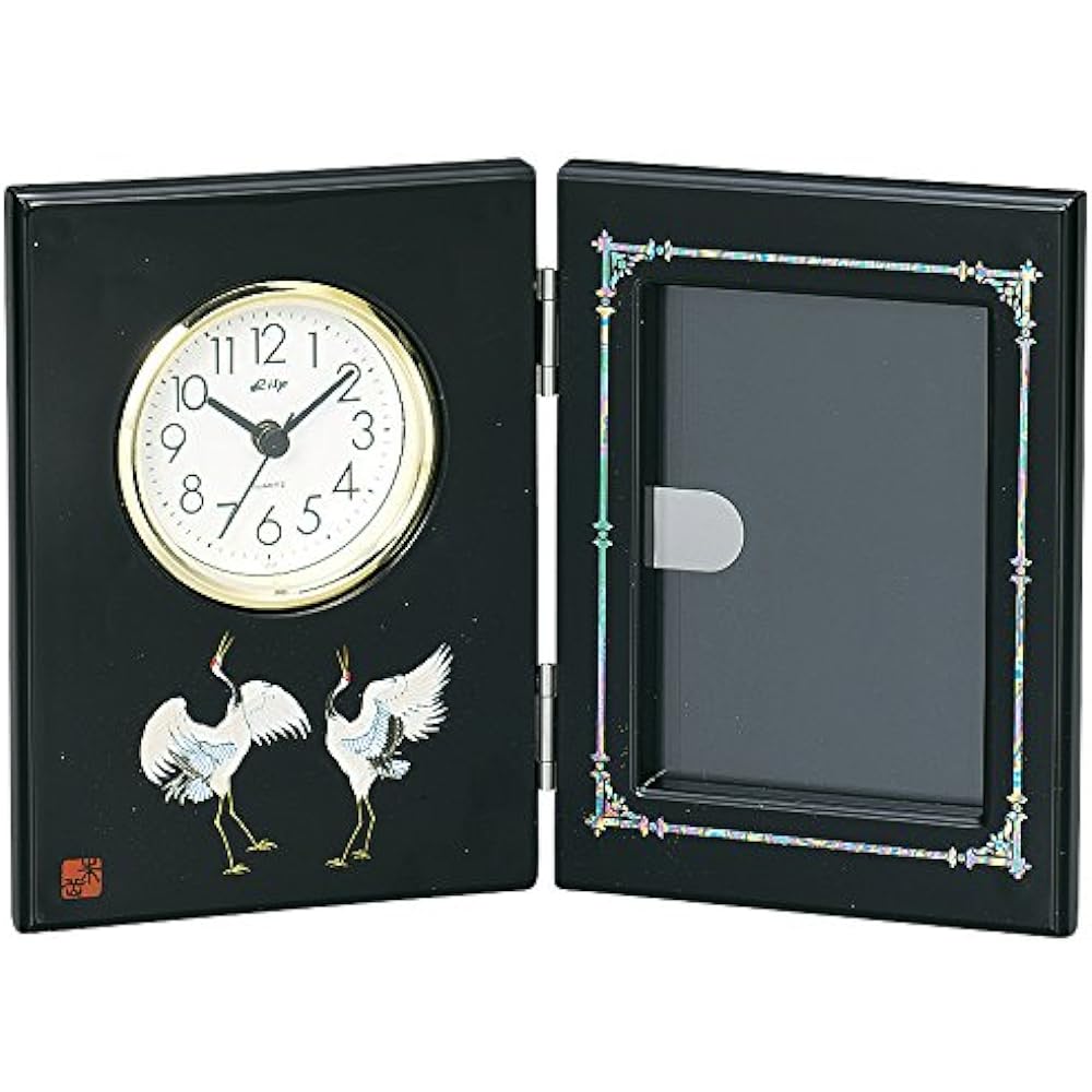 Nakatani Brothers Shokai Yamanaka Lacquerware 6.0 Tempyo Type Quartz & Picture Black Maizuru 33-4109