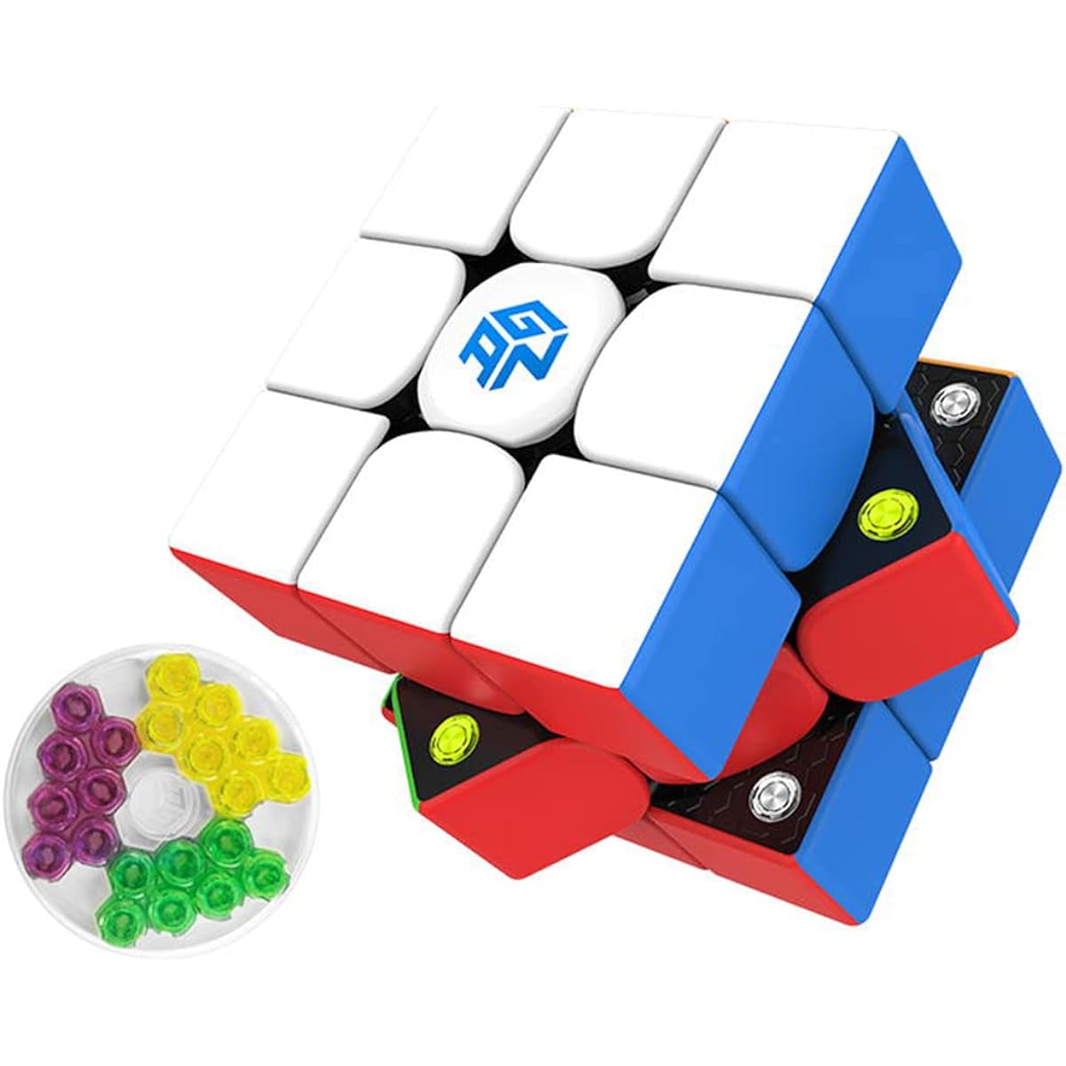 HELLOCUBE GAN 356 M 3x3 Magic Speed Cube Stickerless 3x3x3 Magnetic Cube Gun 356M Standard Version with GES