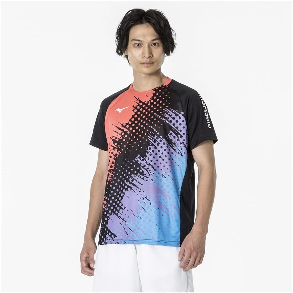 [Mizuno] Tennis Wear Practice Shirt Short Sleeve Sweat Absorbent Quick Drying 62JAA044