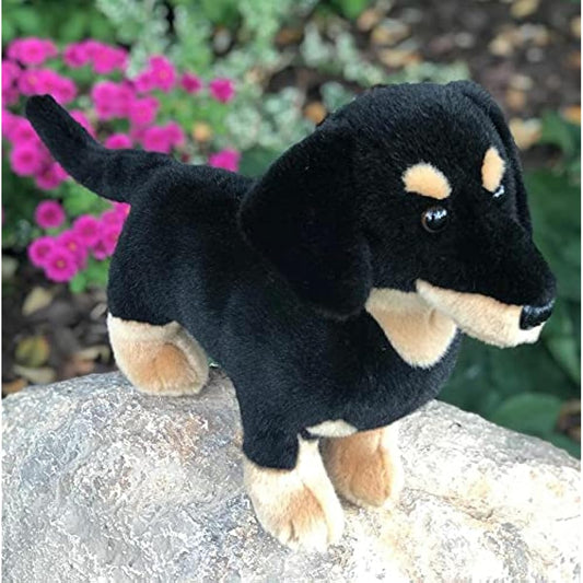 Auswella Plush Black & Tub Dachshund Stuffed Puppy