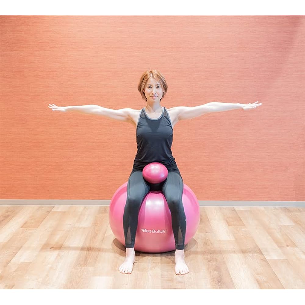 CATERPY BEE BALLOON Bee Balloon 65cm Fly and bounce! Core strengthening yoga Back pain prevention Balance ball with protrusions Diet (Midnight)