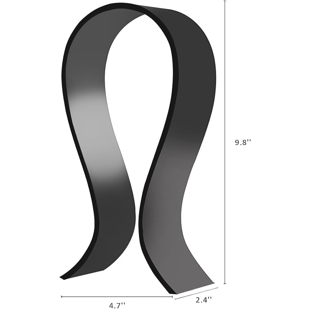 AmoVee Acrylic Headphone Stand, Gaming Headset Holder/Hanger, Extra Thick, Black