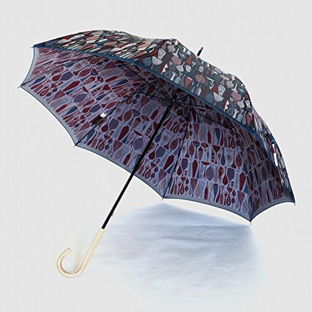 Makita Shoten + Stig Reventri POTTERY Women's Long Umbrella, Scandinavian Design, Luxury Koshu Ori, Made in Japan
