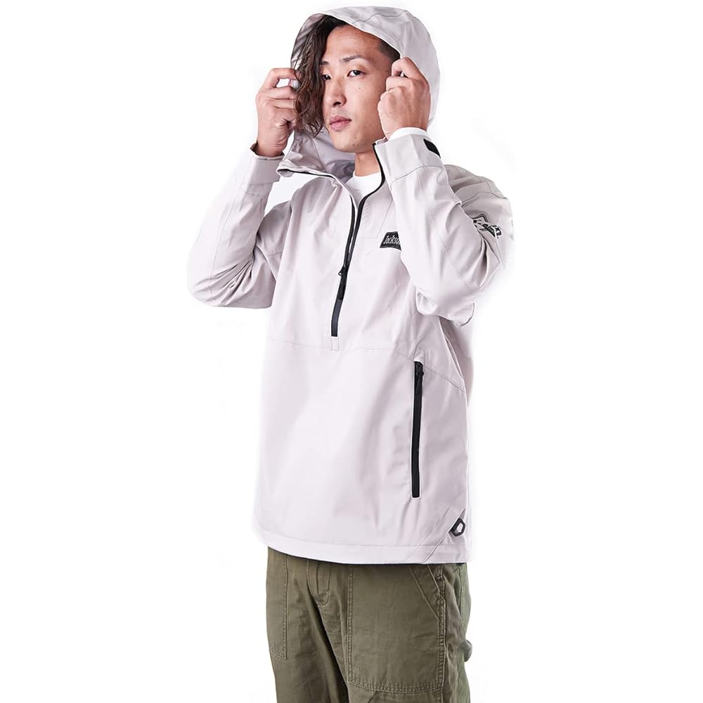 Jackson Durable Water Repellent Half Zip Parka Light Gray