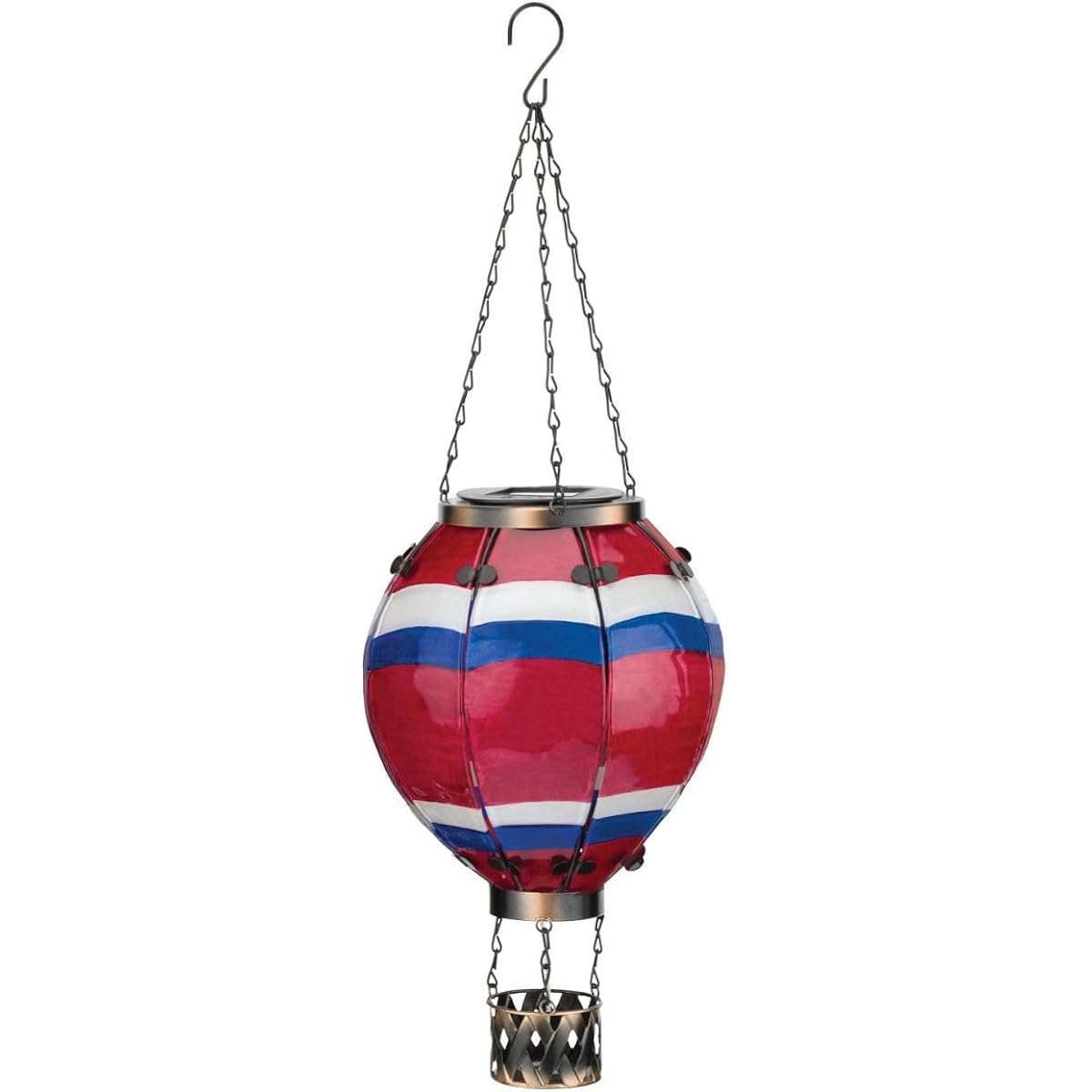 Regal's Hot Air Balloon Solar Lantern LG - Stripe
