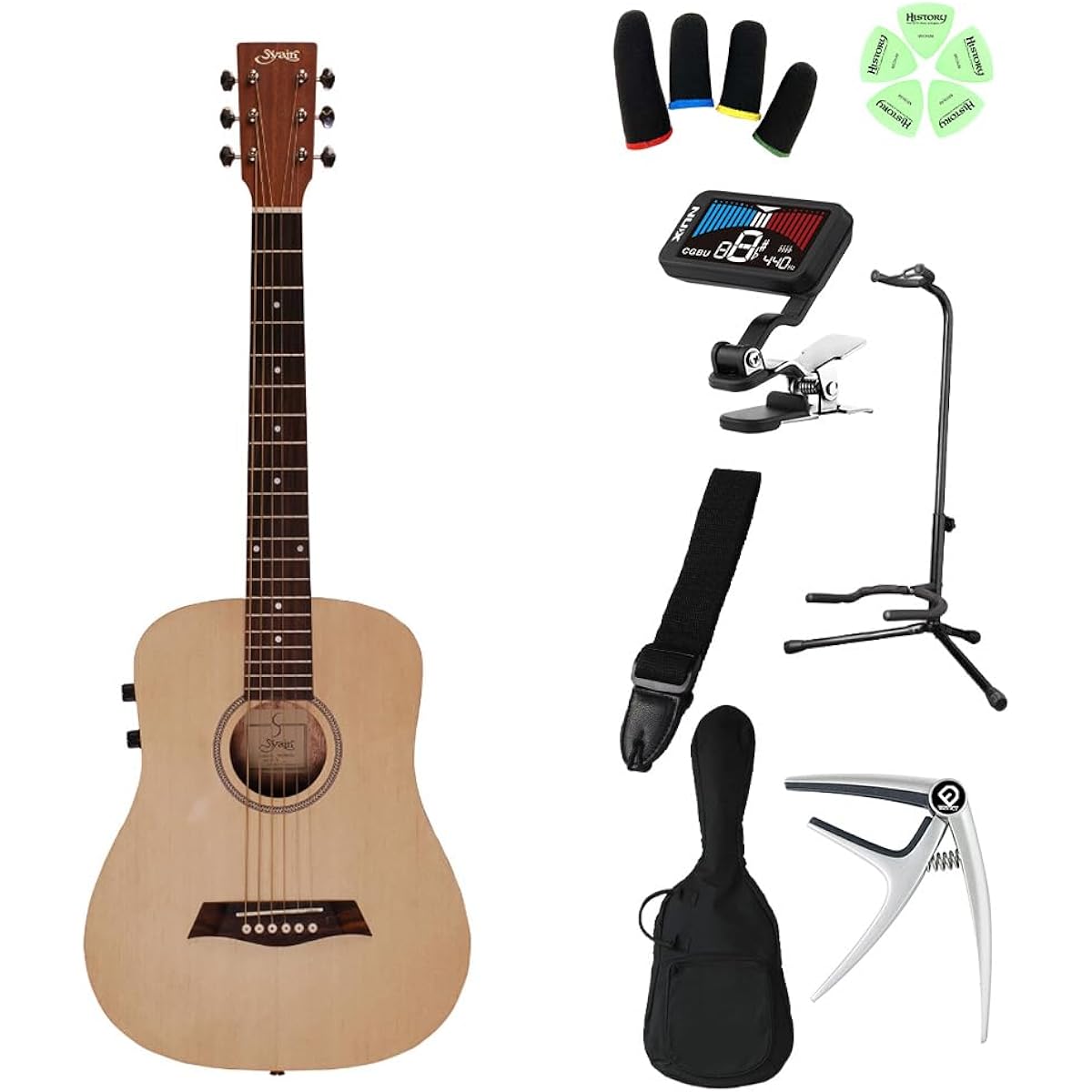 S.Yairi YM-02E Elementary school students can play from the first grade! Kids guitar beginner set Children's acoustic guitar NTL mini guitar electric acoustic guitar S Yairi