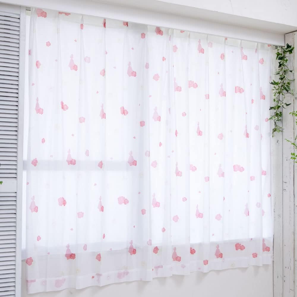 Disney Beauty and the Beast Belle 2nd Class Blackout Thermal Curtains + Lace Curtains Set of 4 Width 100 x 178cm Length SB-630-D/SB-631-D